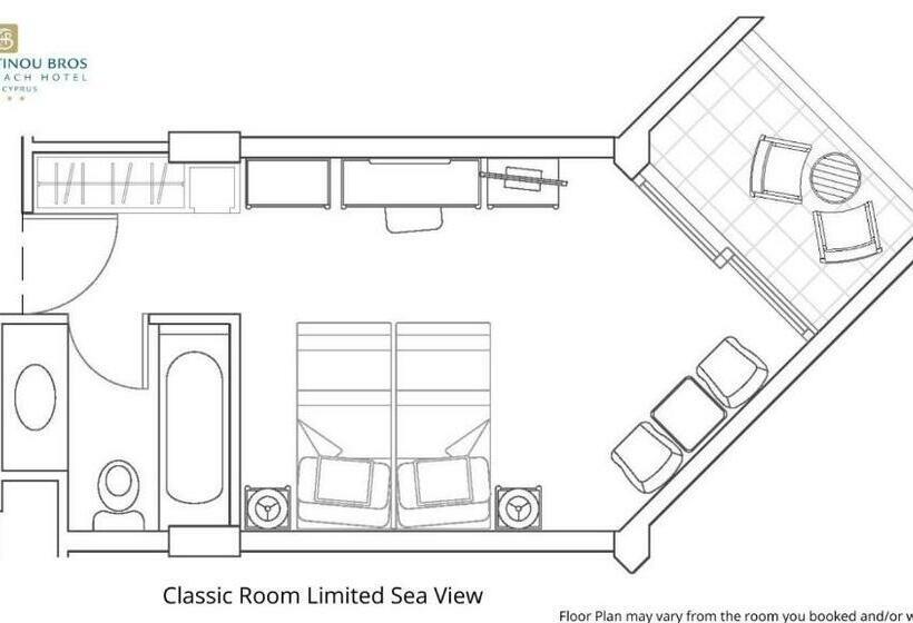 アウトサイドクラシックルーム, Constantinou Bros Athena Beach Hotel