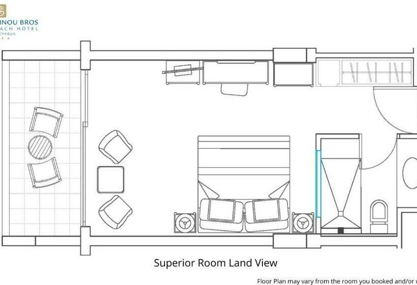 インサイドのスーペリアルーム, Constantinou Bros Athena Beach Hotel