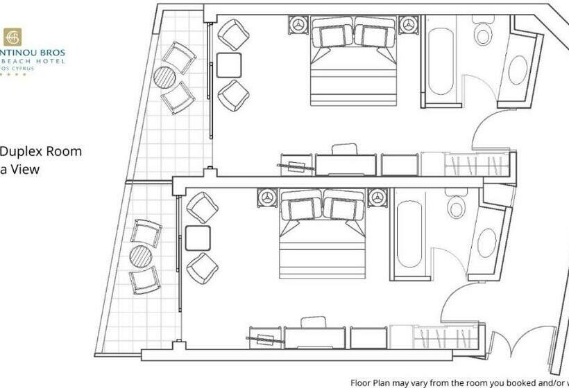 ドゥプレックスルーム, Constantinou Bros Athena Beach Hotel