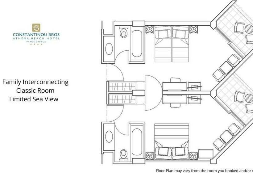 スタンダードコネクティングルーム, Constantinou Bros Athena Beach Hotel