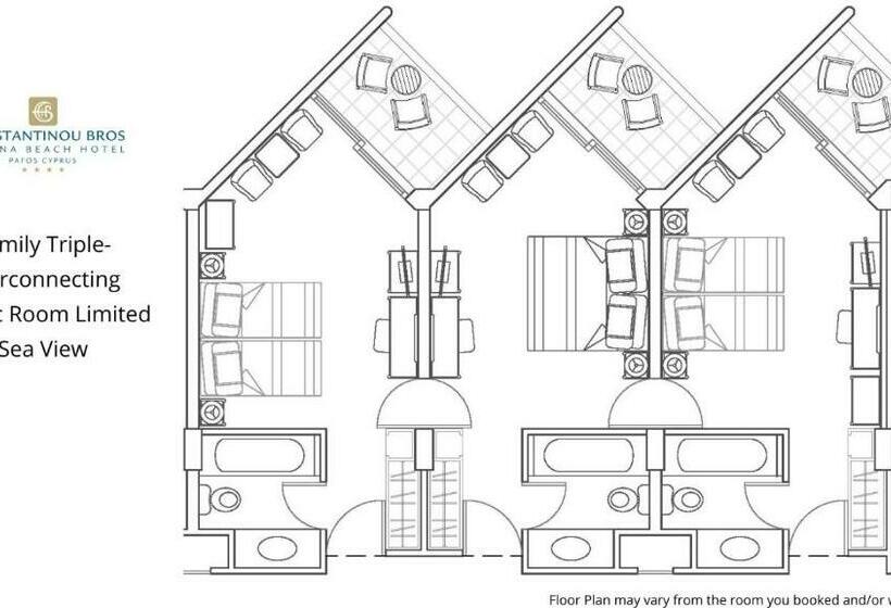 スタンダードコネクティングルーム, Constantinou Bros Athena Beach Hotel