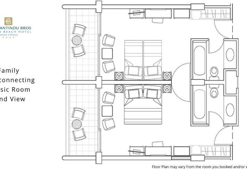 スタンダードコネクティングルーム, Constantinou Bros Athena Beach Hotel