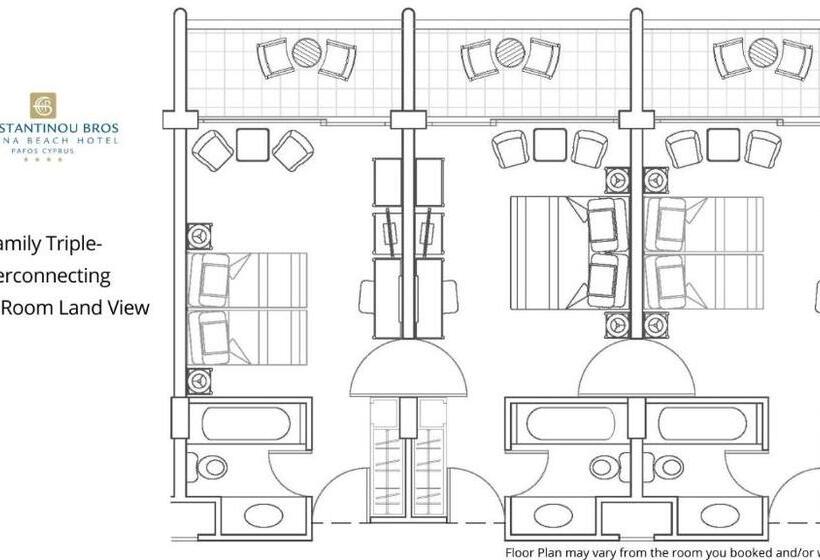 スタンダードコネクティングルーム, Constantinou Bros Athena Beach Hotel