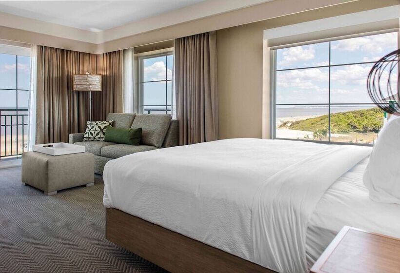 带景观的带双人床的标准间, Courtyard By Marriott Jekyll Island
