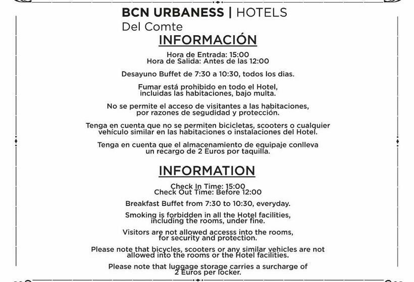 اتاق استاندارد, Bcn Urbaness Hotels Del Comte