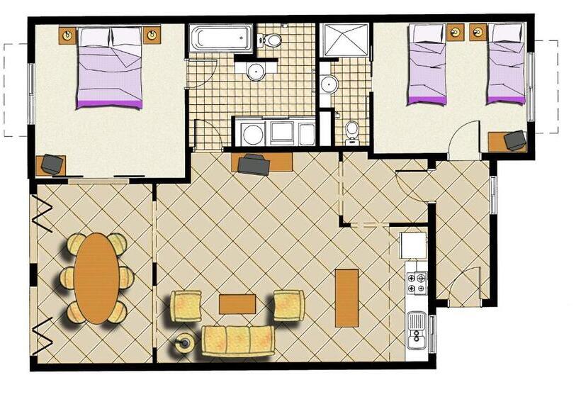 2ベッドルームアパートメント, Mango Lagoon Resort & Wellness Spa