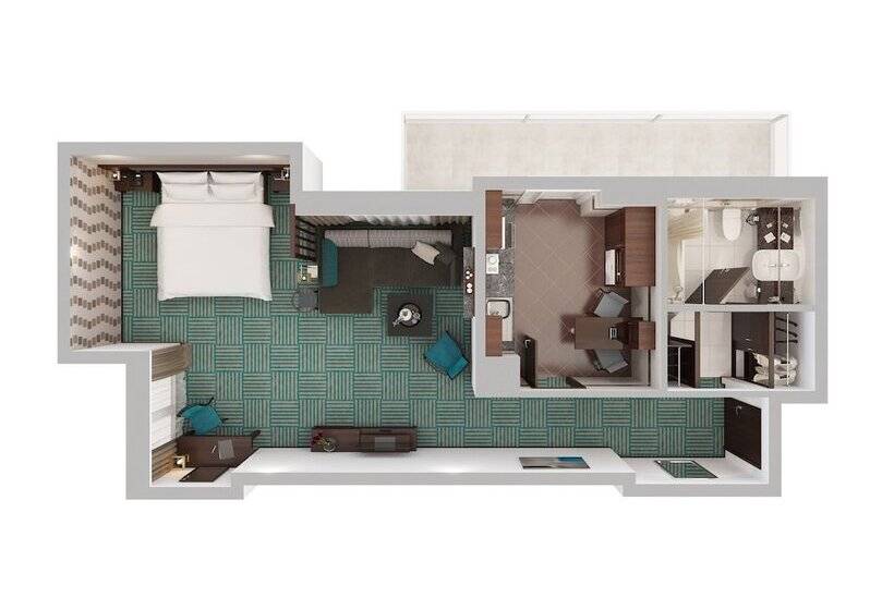 استودیوی استاندارد, Flora Creek Deluxe Hotel Apartments, Dubai