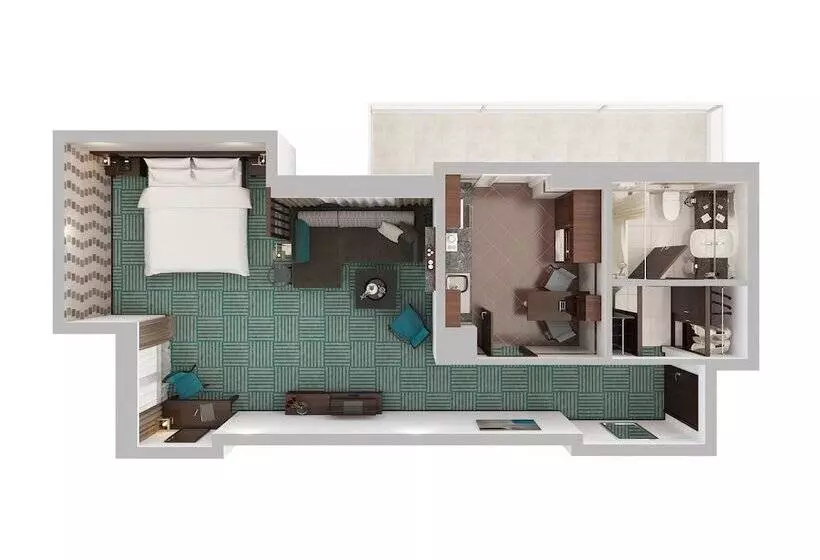 استودیوی استاندارد, Flora Creek Deluxe Hotel Apartments, Dubai