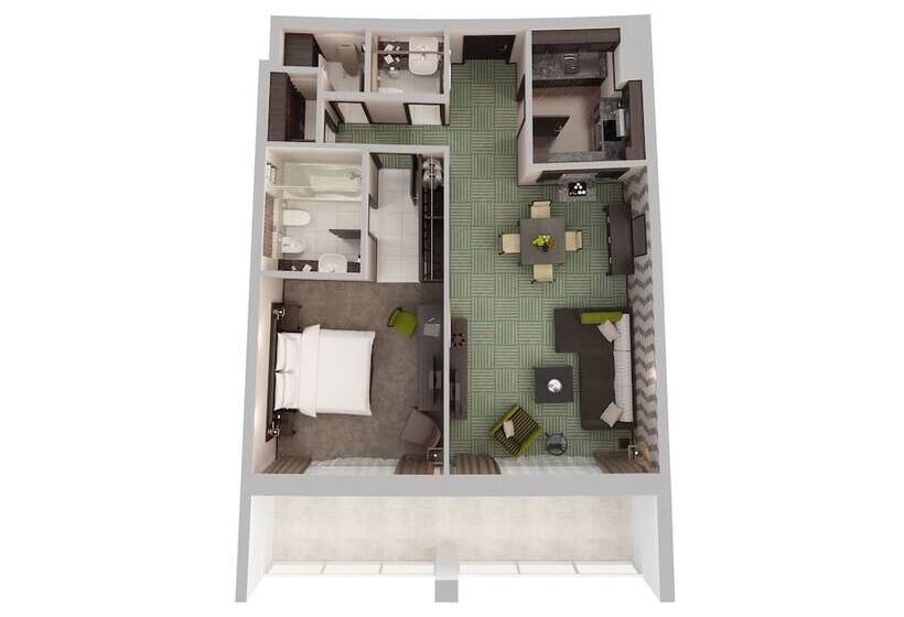 1 Bedroom Apartment City View, Flora Creek Deluxe Hotel Apartments, Dubai