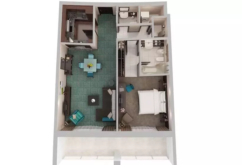 آپارتمان 1 خوابه, Flora Creek Deluxe Hotel Apartments, Dubai