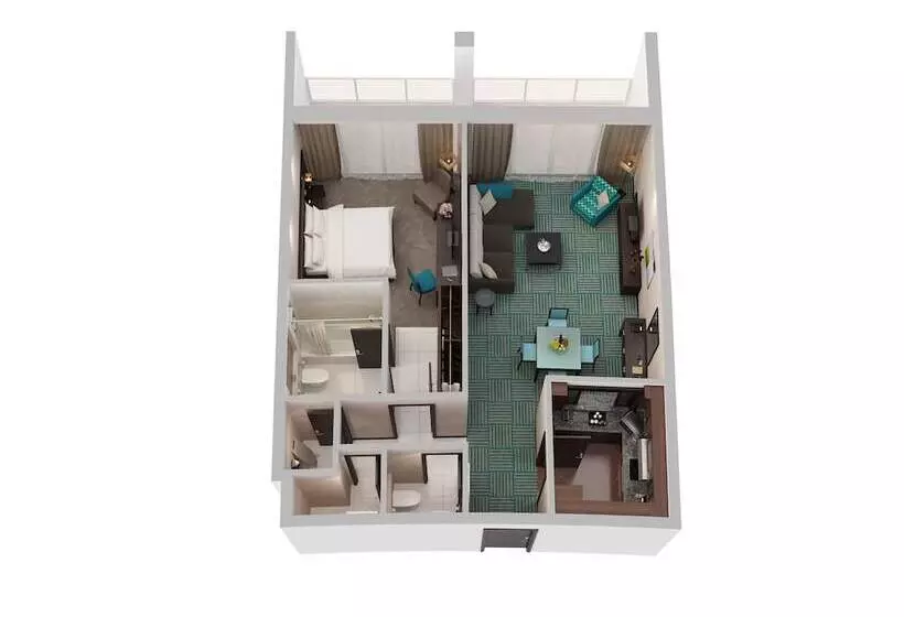 آپارتمان 1 خوابه, Flora Creek Deluxe Hotel Apartments, Dubai