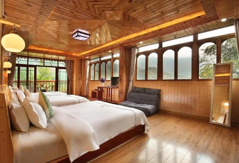 景色の見えるトリプルスタンダードルーム, Longji Terrace La Vie Inn