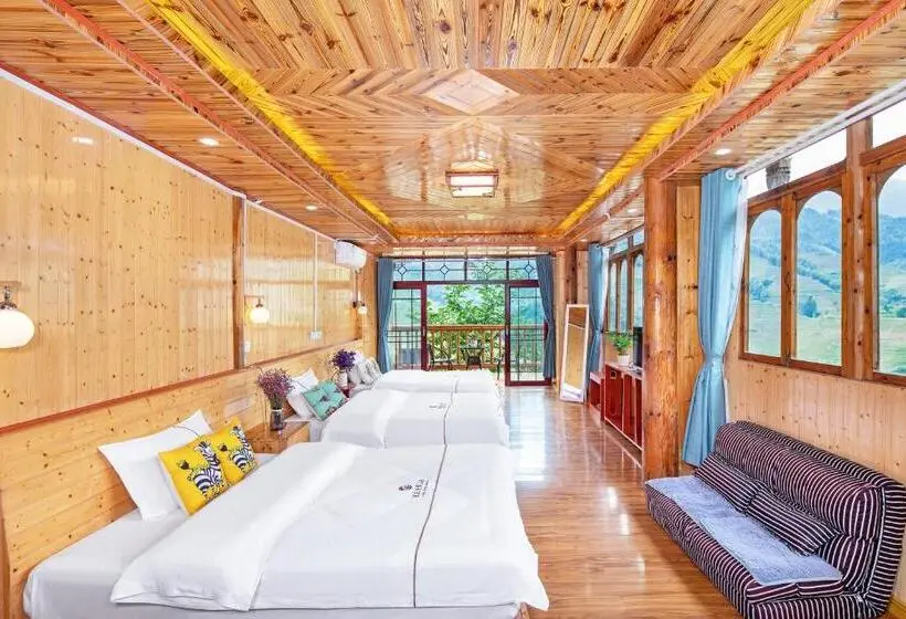 景色の見えるトリプルスタンダードルーム, Longji Terrace La Vie Inn