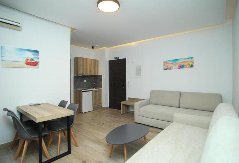 带1间卧室的公寓侧面带海景, Naias