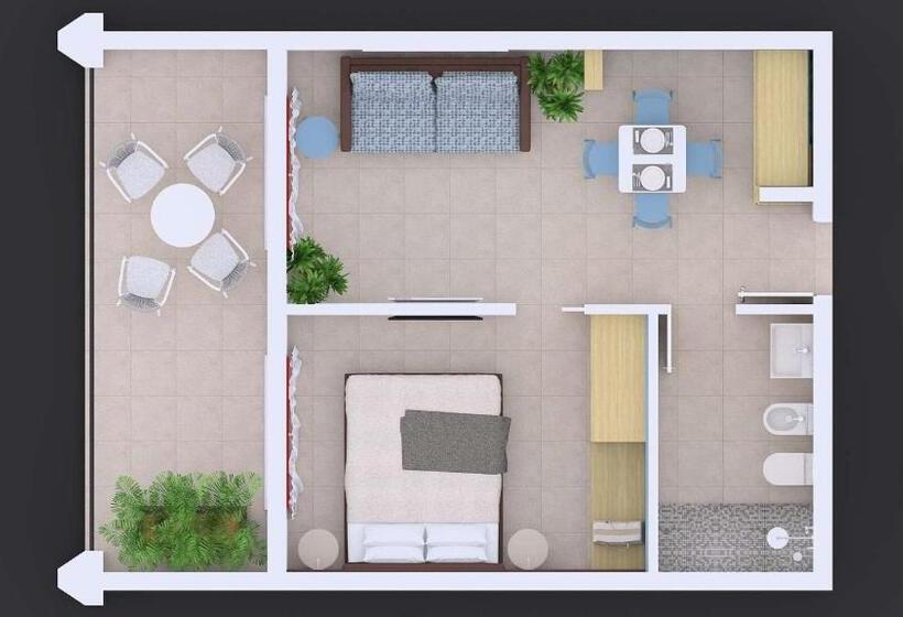 带露台的小型套房, Princess Apart