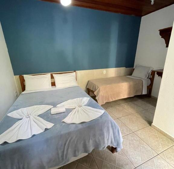 اتاق استاندارد سه تخته با چشمانداز باغ, Pousada Bicho Do Mar