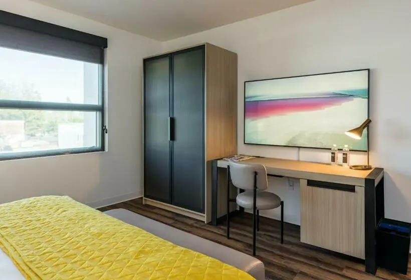 キングサイズベッドのデラックスルーム, Shashi Hotel Mountain View Palo Alto