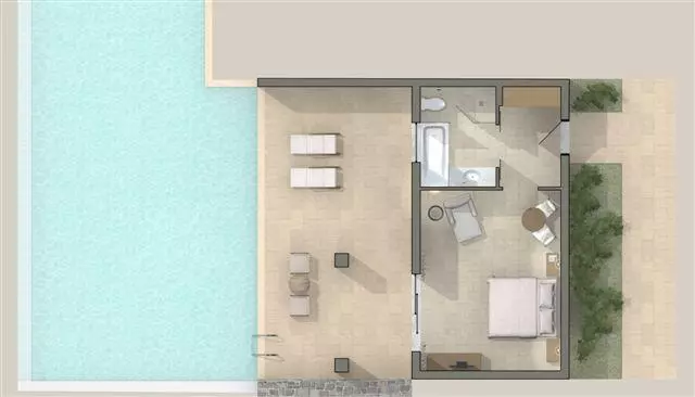 オーシャンビューのスタンダードバンガロー, Aquila Elounda Village Resort, Suites & Spa