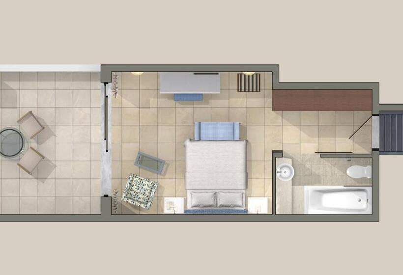 בקתה סטנדרטית עם נוף לים, Aquila Elounda Village Resort, Suites & Spa