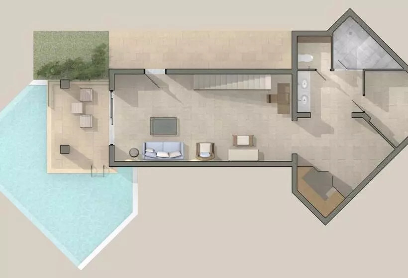 ドゥプレックスルーム, Aquila Elounda Village Resort, Suites & Spa