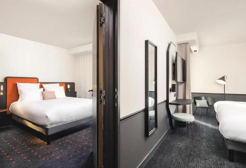 آپارتمان یک خوابه با دری مشترک که هال را جدا می کند., Mercure Bordeaux Centre Gare Atlantic