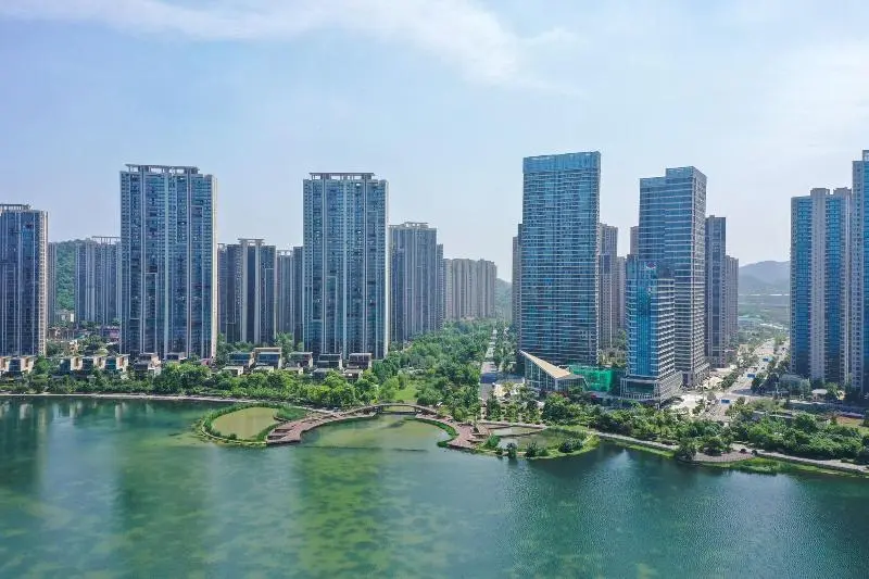 キングサイドベッドのスタンダードワンルーム, The Meixi Lake, Changsha Marriott Executive Apartments