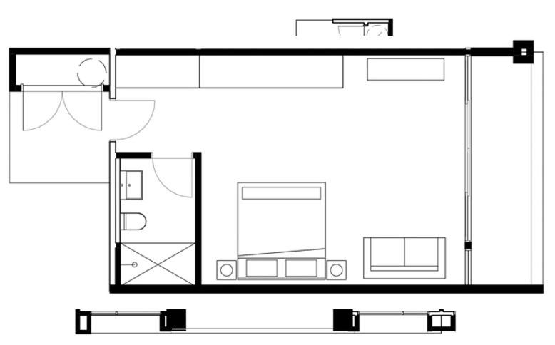 キングサイドベッドのスタンダードワンルーム, Links Lodge At The Dunes