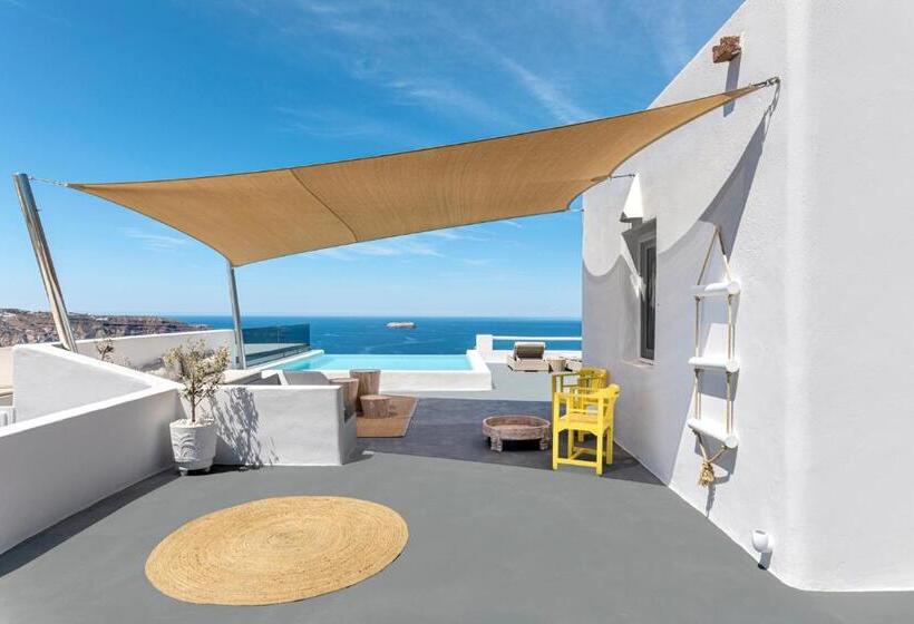빌라 1 베드룸 - 수영장, Grand View   Megalochori Santorini