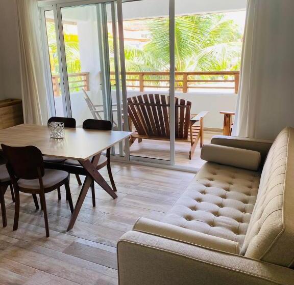 آپارتمان 1 خوابه با چشم‌انداز استخر, Residencial Paraiso Bayahibe