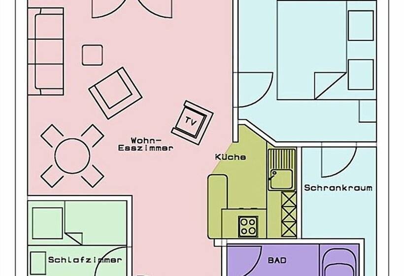 2 Bedrooms Apartment Mountain View, Appartement Hotel Seespitz