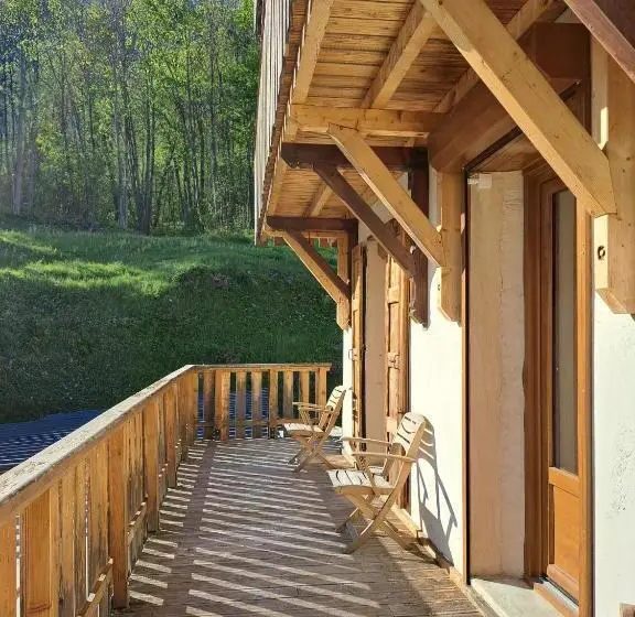 バルコニー付き1ベッドルームアパートメント, Auberge Du Glandon