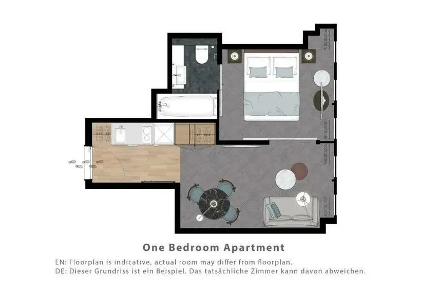 １ベッドルームアパートメント, Adina Apartment Hotel Munich