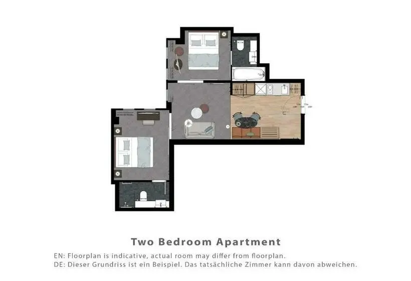 プレミアム２ベッドルームアパート, Adina Apartment Hotel Munich