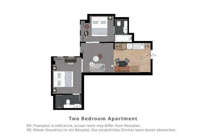 プレミアム２ベッドルームアパート, Adina Apartment Hotel Munich