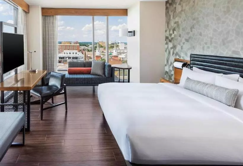 اتاق دلوکس با تخت کینگ و چشم‌انداز شهر, Lancaster Marriott At Penn Square
