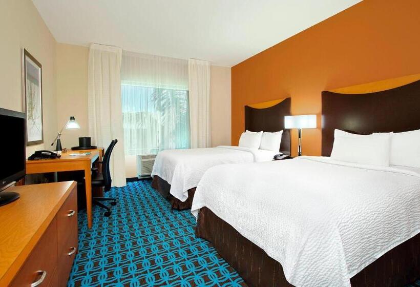 带2个双人床的标准工作室, Fairfield Inn & Suites Fort Lauderdale Airport & Cruise Port
