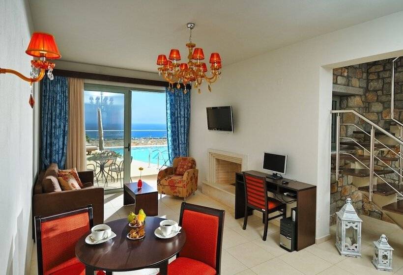 オーシャンビューの１ベッドルームビラ, The Noverian Scenic Crete 5* Hilltop Villa Resort & Spa