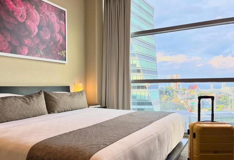 キングサイズベッドのデラックスルーム, Stadia Suites Mexico City Santa Fe