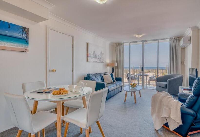 带有一个卧室和海景的高级公寓, Bel Air On Broadbeach   Official