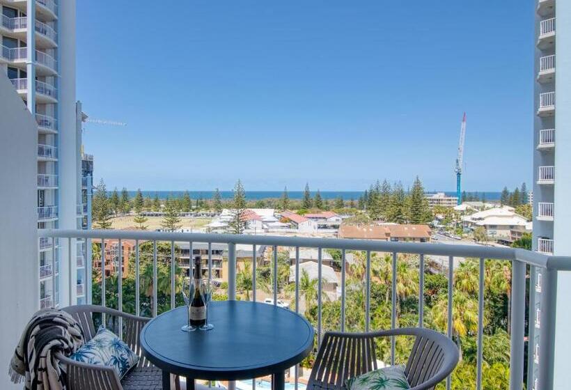 带有一个卧室和海景的高级公寓, Bel Air On Broadbeach   Official