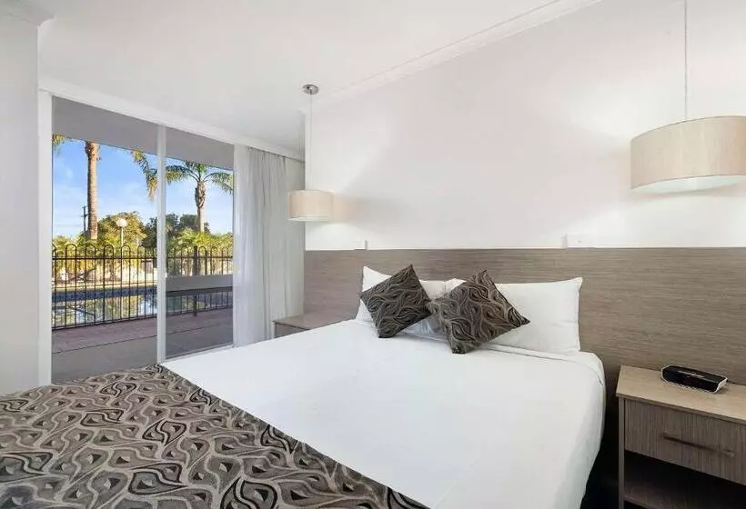 プールビューのデラックストリプルルーム, Econo Lodge Mildura