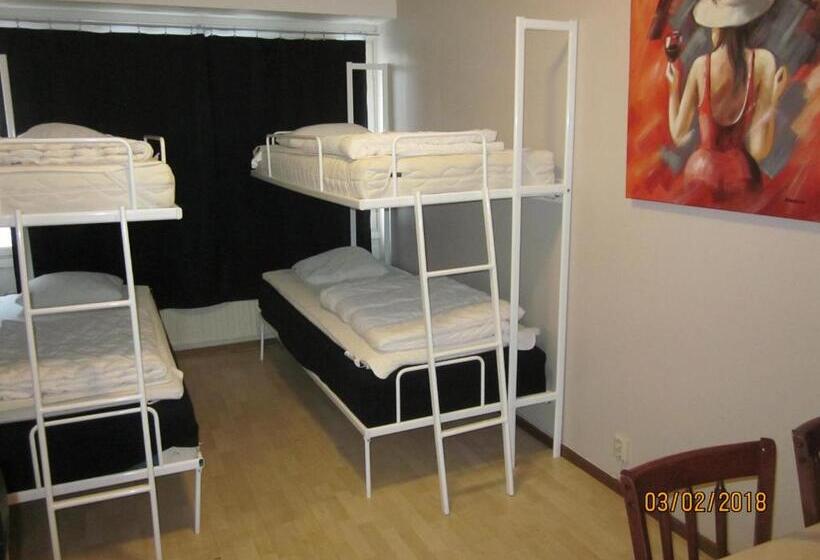 اتاق استاندارد چهارنفره با سرویس بهداشتی مشترک, Uppsala City Hostel