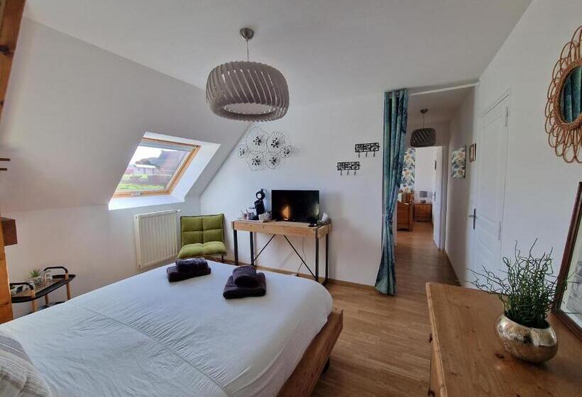 חדר פרמיום לארבעה, L Aurore De La Baie, Vue Sur Le Mont Saint Michel