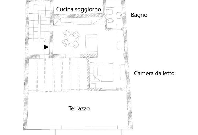 آپارتمان 1 خوابه با تراس, Quattroquarti Stradivari Home