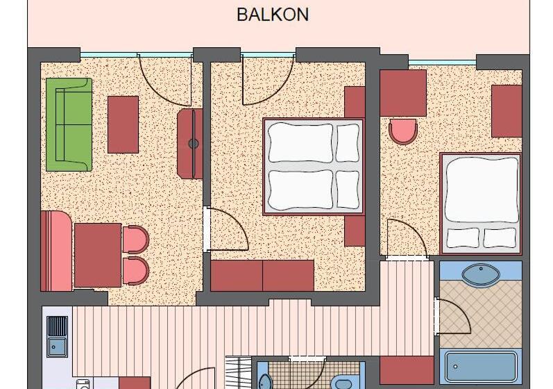 דירת שני חדרים, Alpenjuwel Rohnenspitze