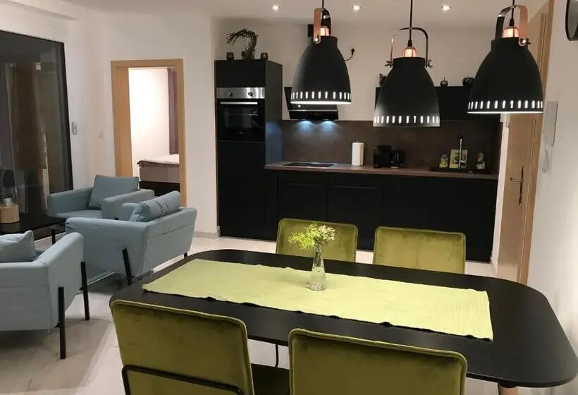 景色の見える一ベッドルームアパートメント, Posthof Apart . Zimmer