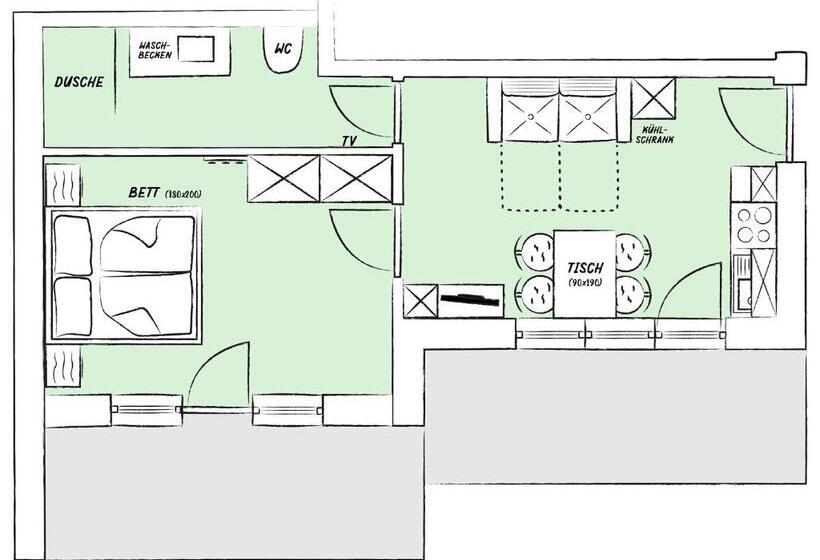 Люкс Вид на Сад, Pension Georgenhof