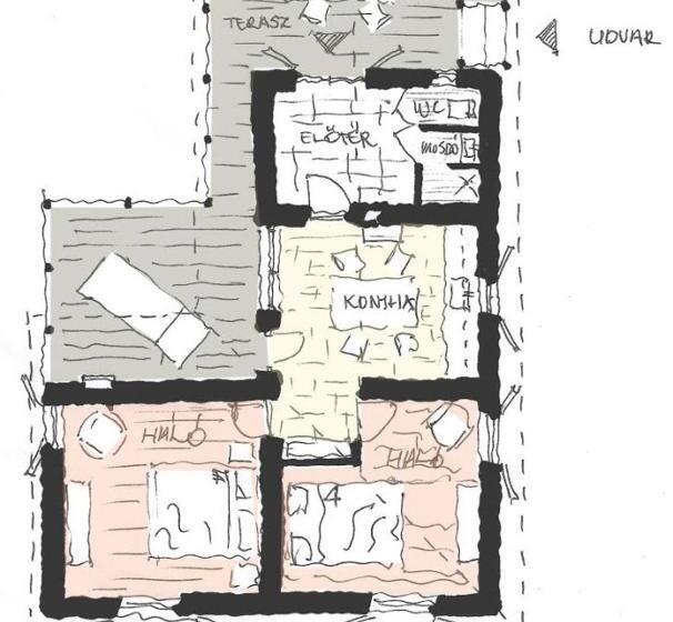 2ベッドルームアパートメント, Patakpart Vendégház