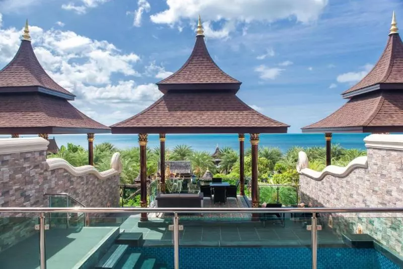 Villa 1 Makuuhuone Merinäkymä, Ammatara Pura Pool Villa