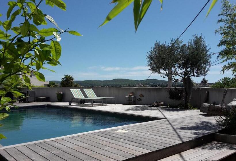 غرفة قياسية مطلّة علي البحيرة, Chambre à Bouzigues Dans Villa Individuelle